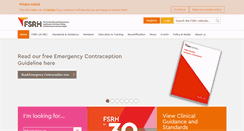 Desktop Screenshot of fsrh.org